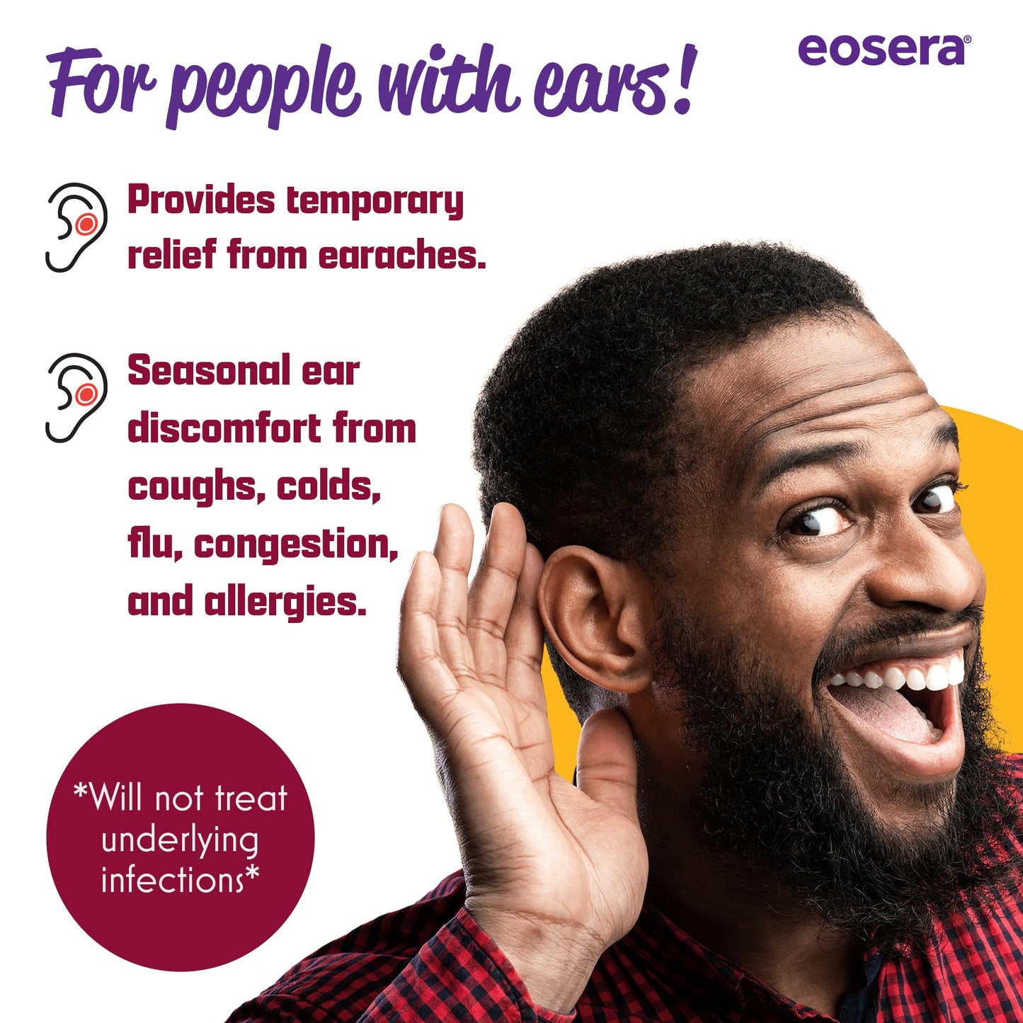 Eosera Ear Pain MD 4% Lidocaine Ear Drops – Maximum Strength Earache Relief for Adults & Kids (5 mL) | Earwax MD