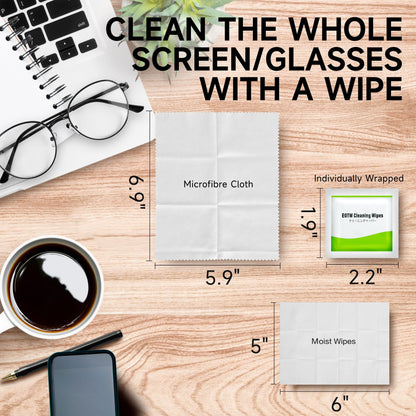 EOTW Computer Screen Wipes – 120 Individually Wrapped, Pre-moistened Cleaner for iPhone, iPad, Tablet, Laptop