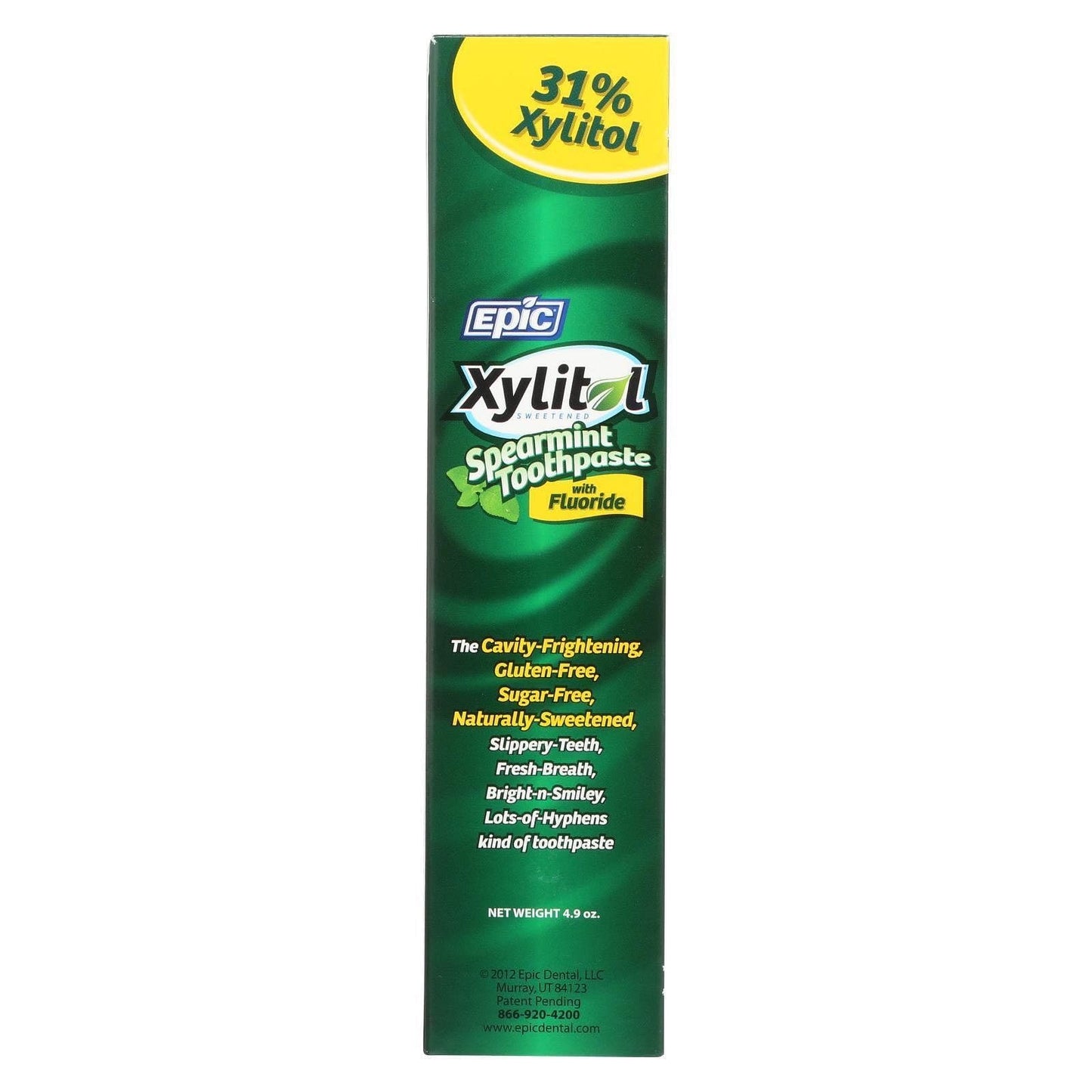Epic Dental Fluoride and Xylitol Toothpaste, 4.9 Ounce