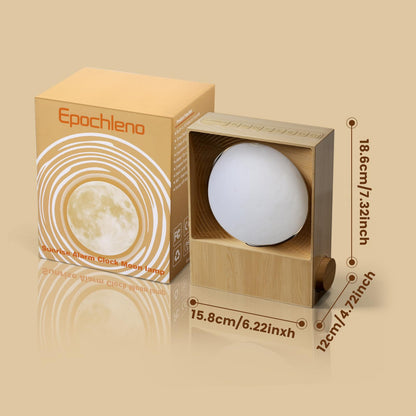 Epochleno Sunrise Alarm Clock — 360° Moonlight, 10 White Noise Sounds, Dual Alarm & Snooze