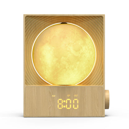 Epochleno Sunrise Alarm Clock — 360° Moonlight, 10 White Noise Sounds, Dual Alarm & Snooze