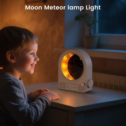Epochleno Sunrise Alarm Clock — White Noise & Meteor Moonlight, 10 Sounds, Dual Alarms, 30/60/90 Min Timer