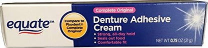 Equate Complete Original Denture Adhesive Cream 0.75 oz | All-Day Hold