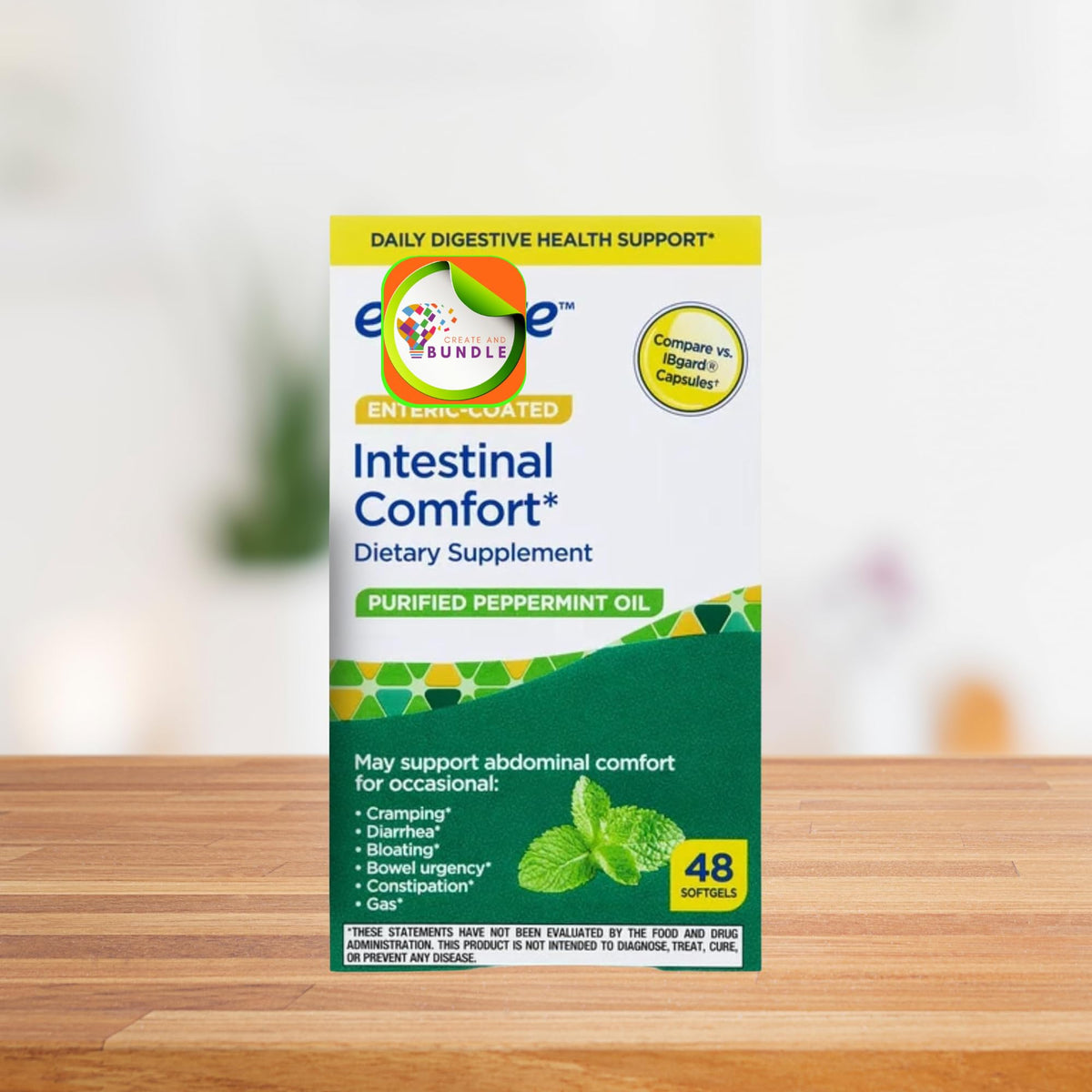 Equate Peppermint Oil Softgels 48 Count - Digestive Support, Enteric-Coated BritishVita | Premium UK Vitamins & Wellness Supplements