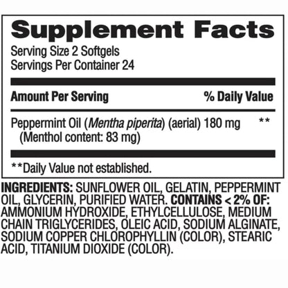 Equate Peppermint Oil Softgels 48 Count - Digestive Support, Enteric-Coated BritishVita | Premium UK Vitamins & Wellness Supplements