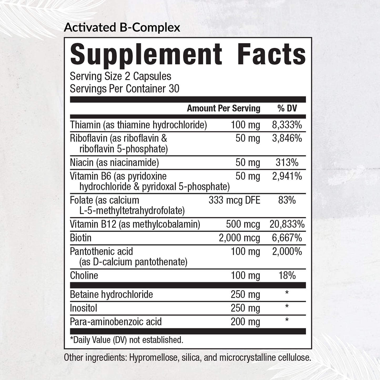 Equilife Activated B Complex – Energy, Hair, Skin, Nails Support | Gluten Free & Vegan