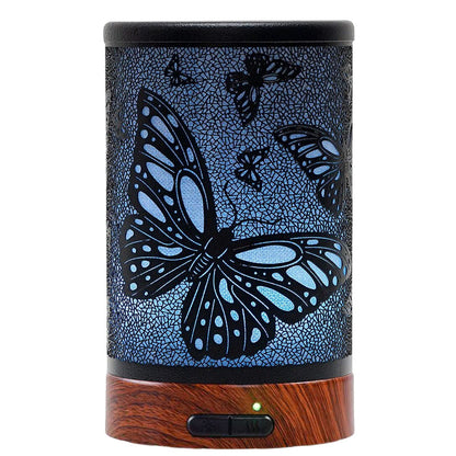 EQUSUPRO Essential Oil Diffuser 150ml Black Metal – Ultrasonic Cool Mist, Auto Shut-Off, 7-Color LED