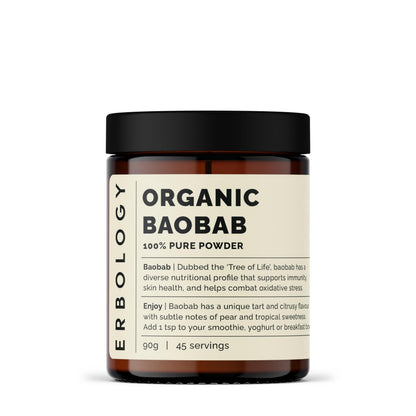Erbology Organic Baobab Powder 3.2 oz – Skin Health & Immunity, Vegan
