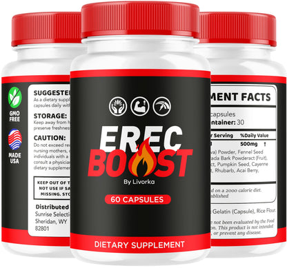 (5 Pack) ErecBoost Capsules – 5 Months Supply, 300 Capsules