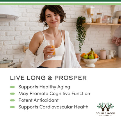 Ergothioneine 30mg – 60 Capsules | Vegan, Gluten Free, Non-GMO | Double Wood