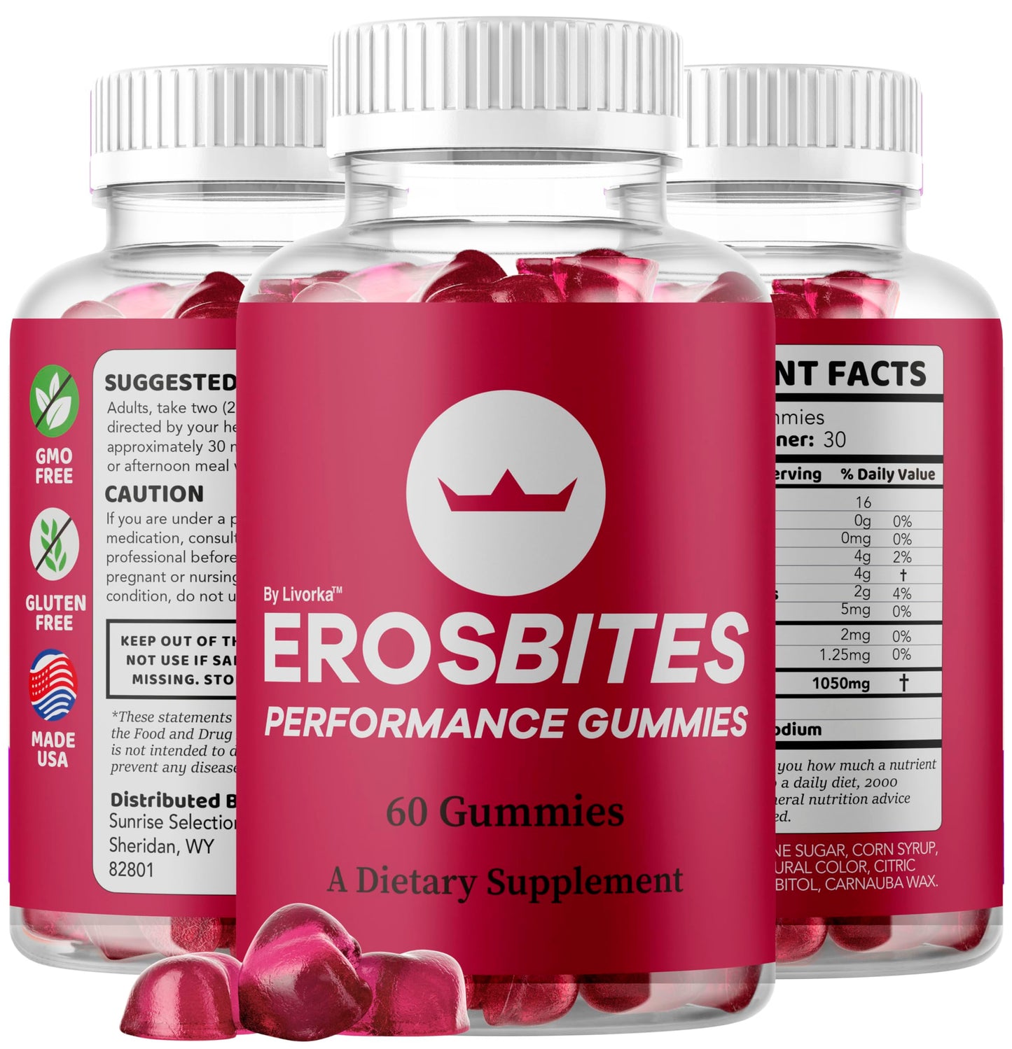 (2 Pack) Eros Bites Gummies - Original Formula - Maximum Strength - 120 Gummies for 2 Months