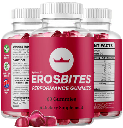 (2 Pack) Eros Bites Gummies - Original Formula - Maximum Strength - 120 Gummies for 2 Months