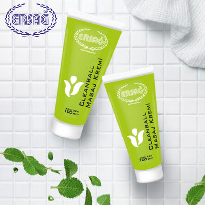 Ersay Clean Ball Massage Cream – Headache Relief, Aloe Vera, 3.5oz (2 Pack)