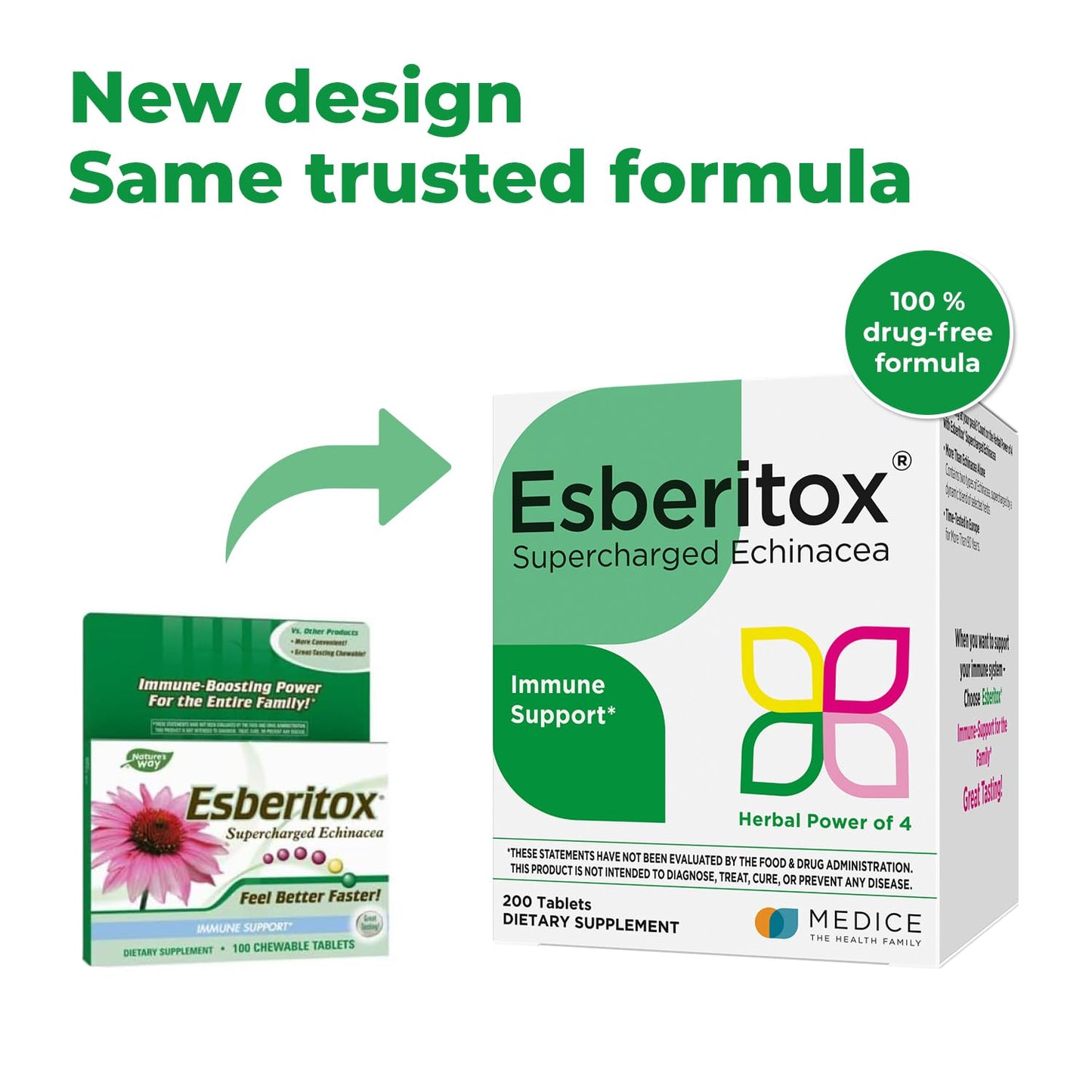 ESBERITOX Supercharged Echinacea – 200 Tablets | Immune Support – Made in Germany