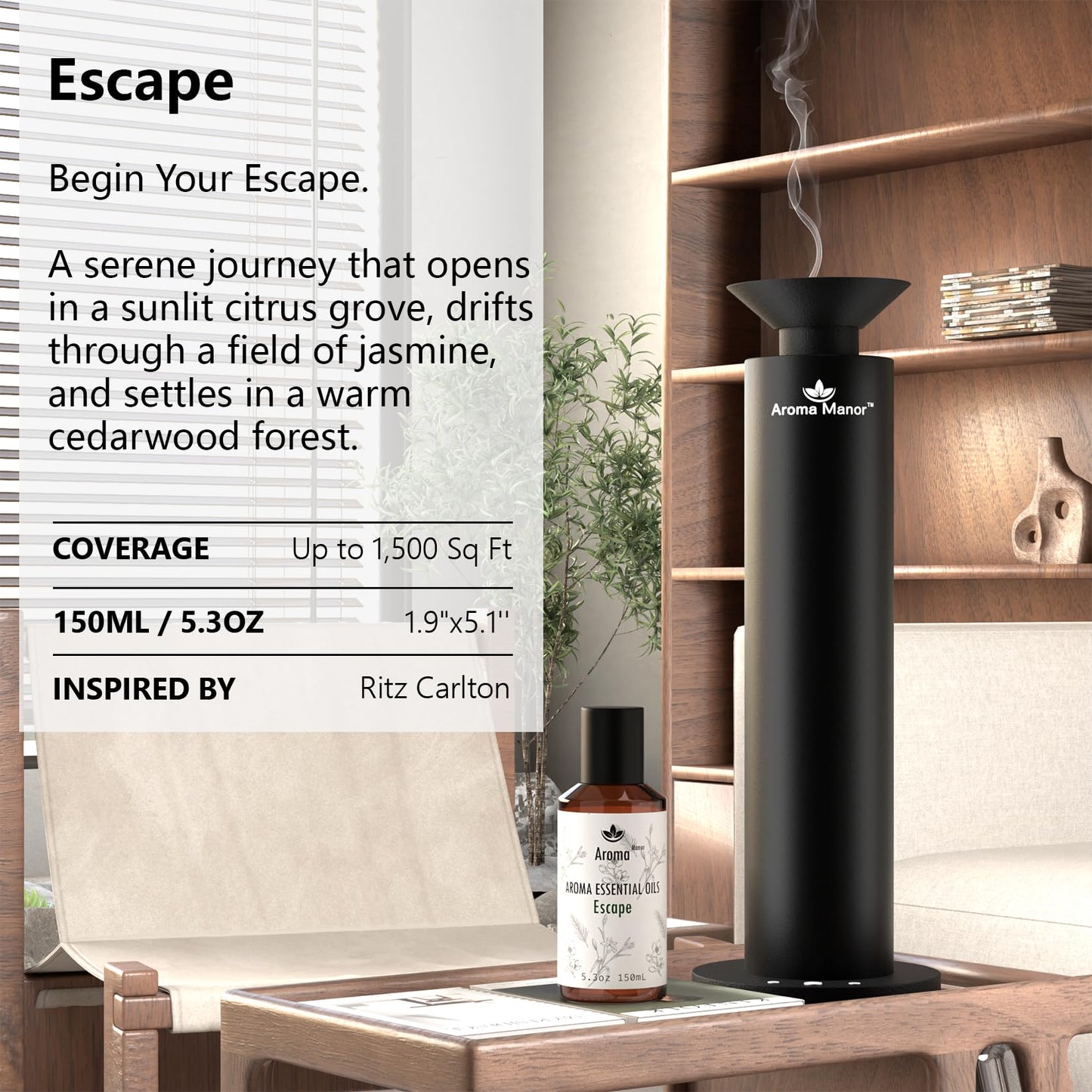 Escape Essential Oil Blend - Luxury Hotel Inspired Fragrance Oil 150ML