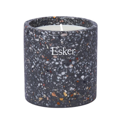 ESKER Travertine Plantable Candle – Hand-Poured Soy Wax & Reusable Ceramic Planter
