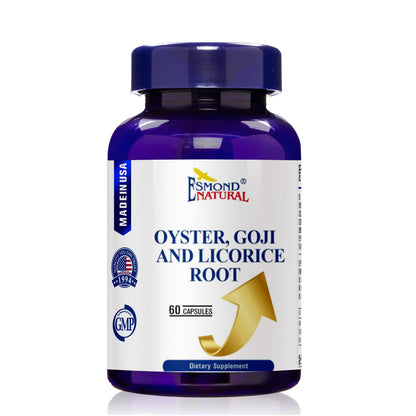 Esmond Natural Oyster Goji Licorice Root Complex – GMP, Natural Product Assn Certified, Made in USA 60 Capsules