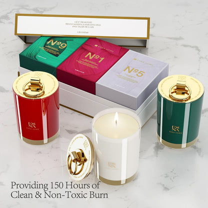ESNA HOME Trio Gift Set — 3 Premium All-Natural Soy Candles for Home & Gifting