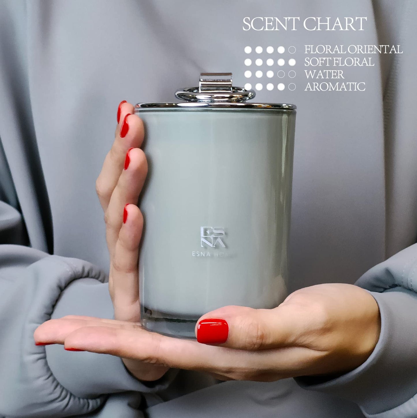ESNA HOME Luxury Scented Candle – 8.8oz 100% Natural Vegan Soy, Hand-Poured