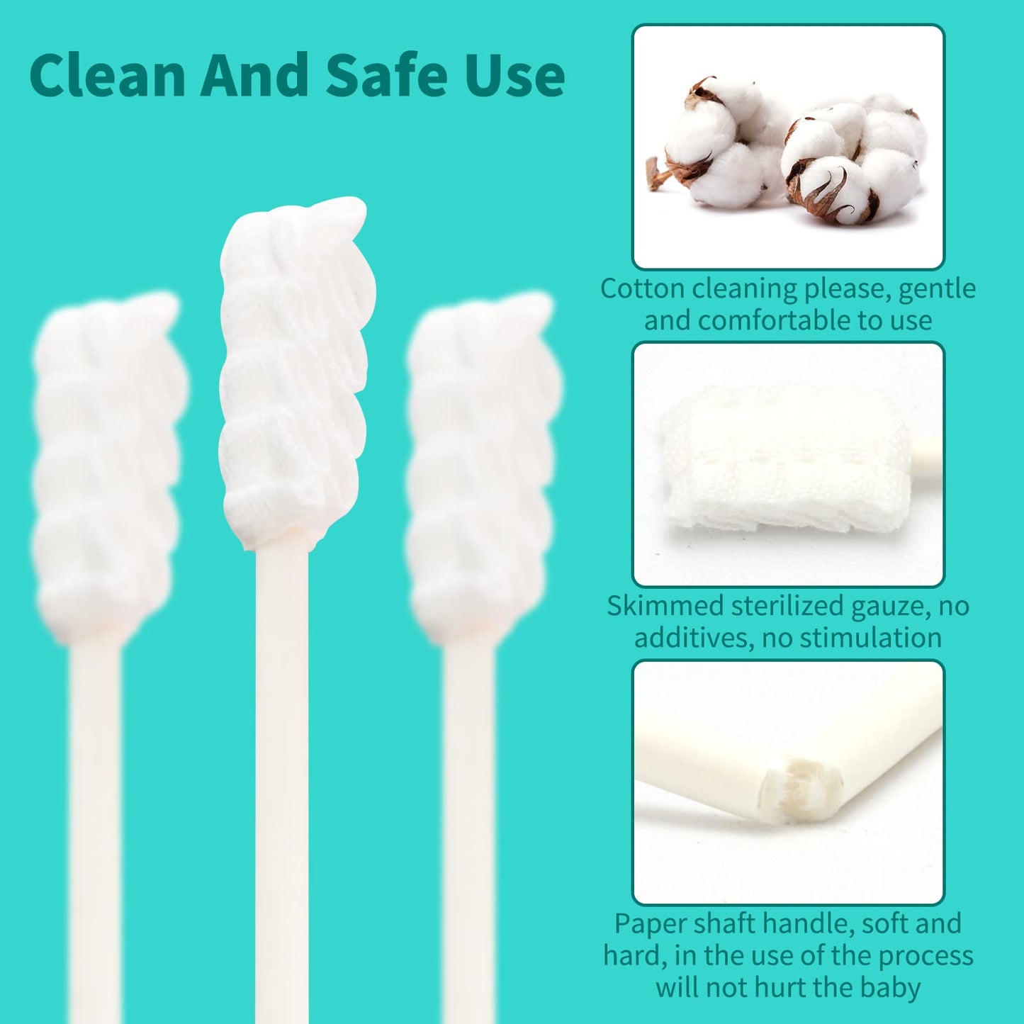 Esonto Baby Tongue Cleaner Set – 30Pcs Disposable Infant Toothbrushes (Pink) + 2 Finger Brushes