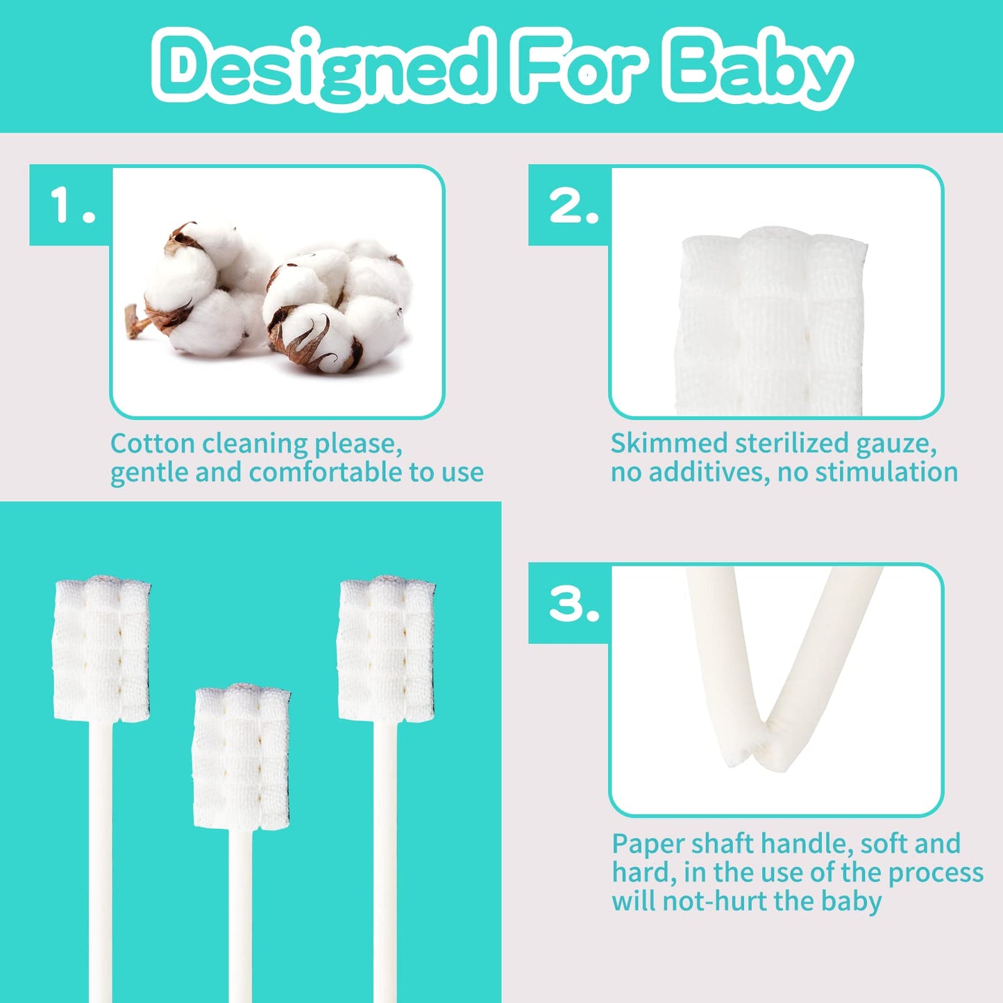 Esonto Baby Tongue Cleaner Toothbrush 32-Piece Disposable Infant Toothbrush Set with 2 Finger Brushes (Green) | Gentle Baby Oral Care