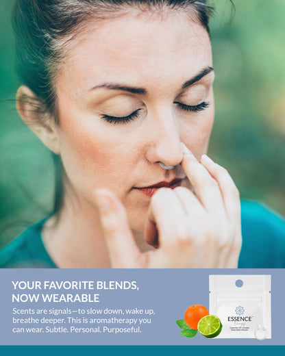 Essence Wearable Aromatherapy Nasal Diffuser – Energy Blend Nose Ring (3 Pack) – Made in USA