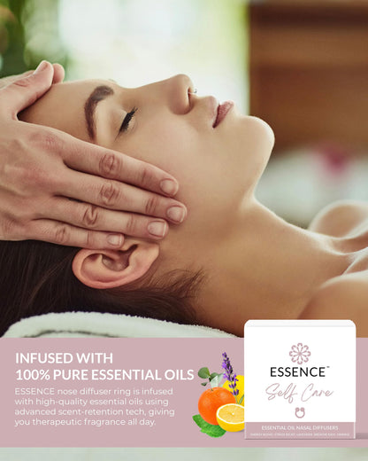 Essence Nasal Diffuser Self-Care Bundle | Wearable Aromatherapy Nose Rings for Stress, Energy & Mental Clarity