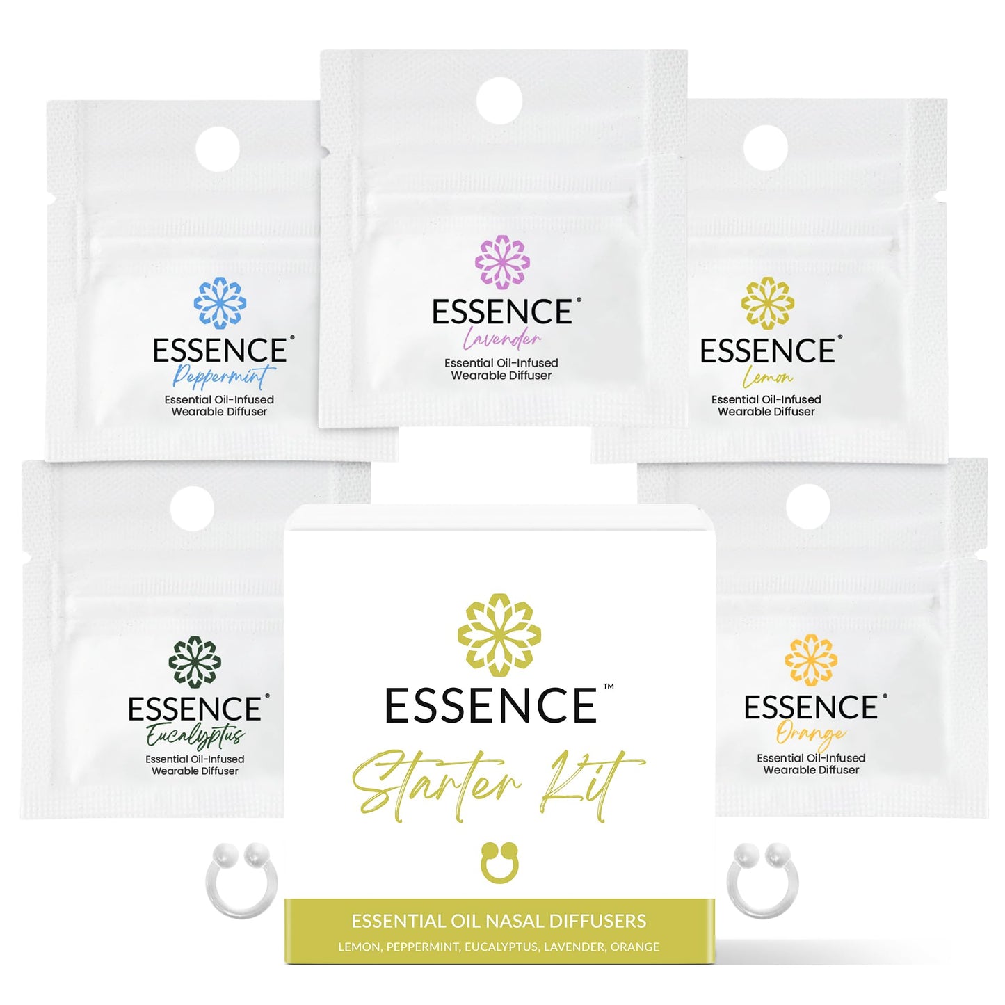 Essence Nasal Diffuser Starter Kit – Wearable Aromatherapy Inhalers