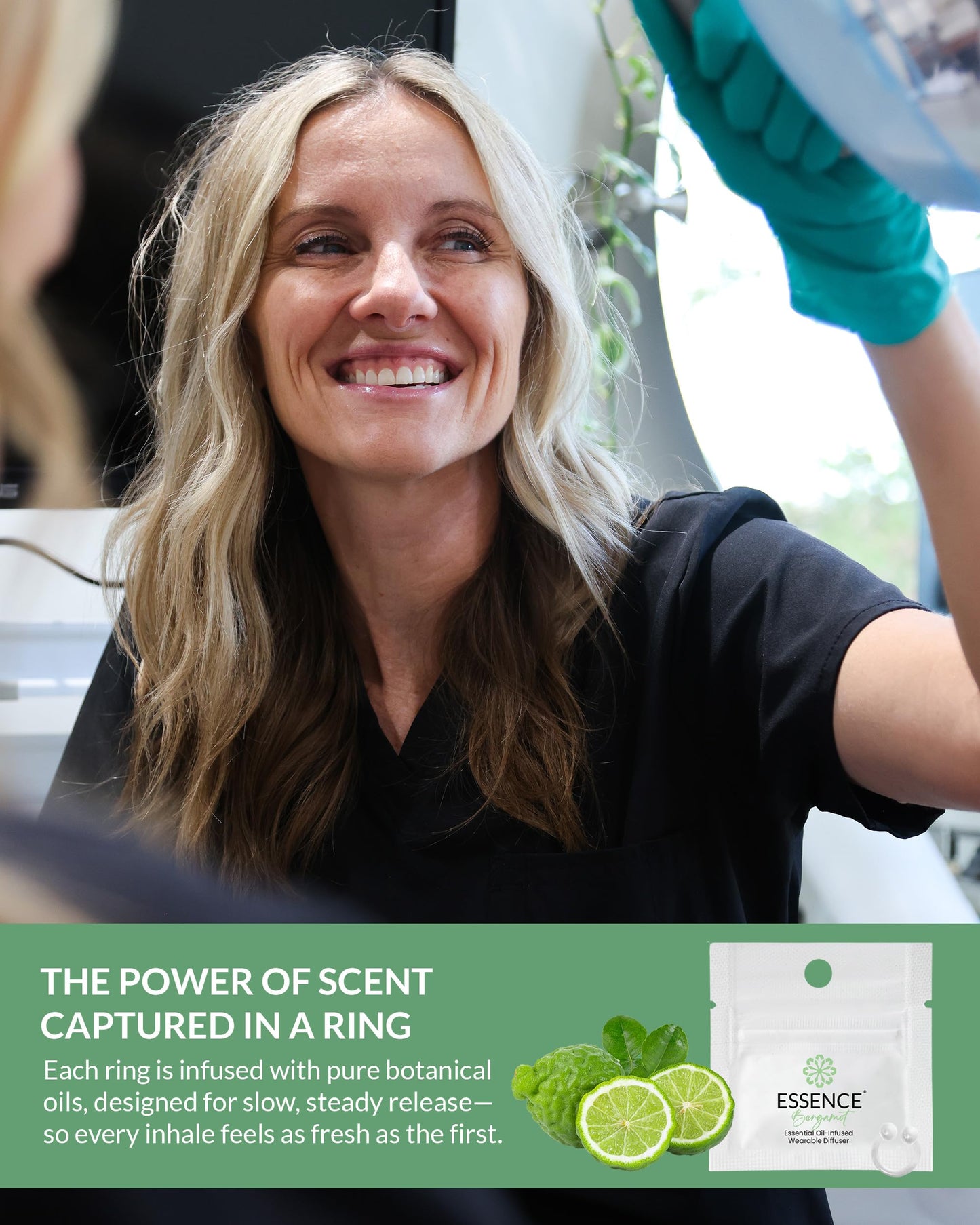 Essence Wearable Aromatherapy Nasal Diffuser | Bergamot Nose Ring Inhaler | Made in USA
