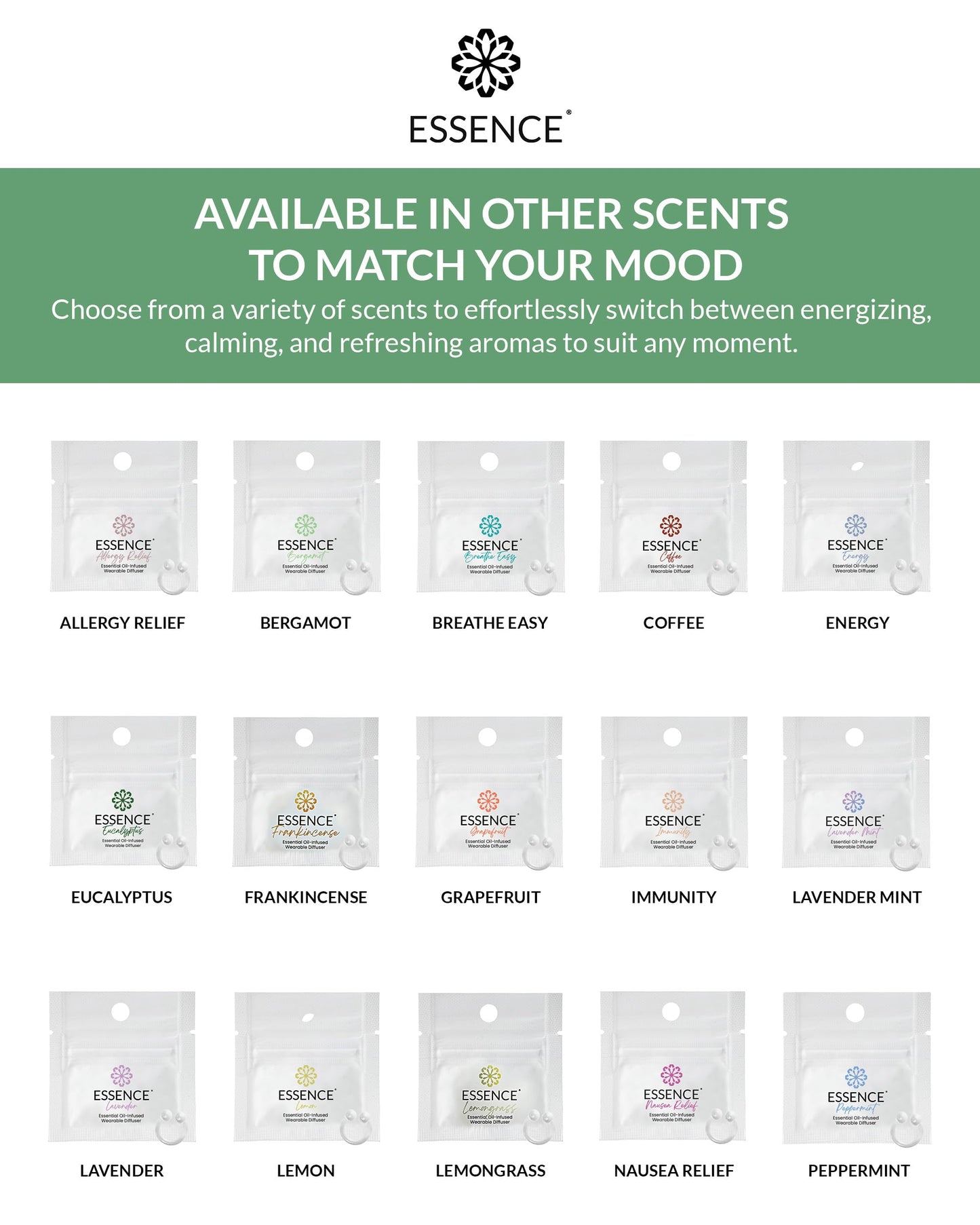 Essence Wearable Aromatherapy Nasal Diffuser | Bergamot Nose Ring Inhaler | Made in USA