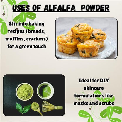 Essencea Alfalfa Powder 2 lb | Gluten Free, Non-GMO, Vegan | 32 oz