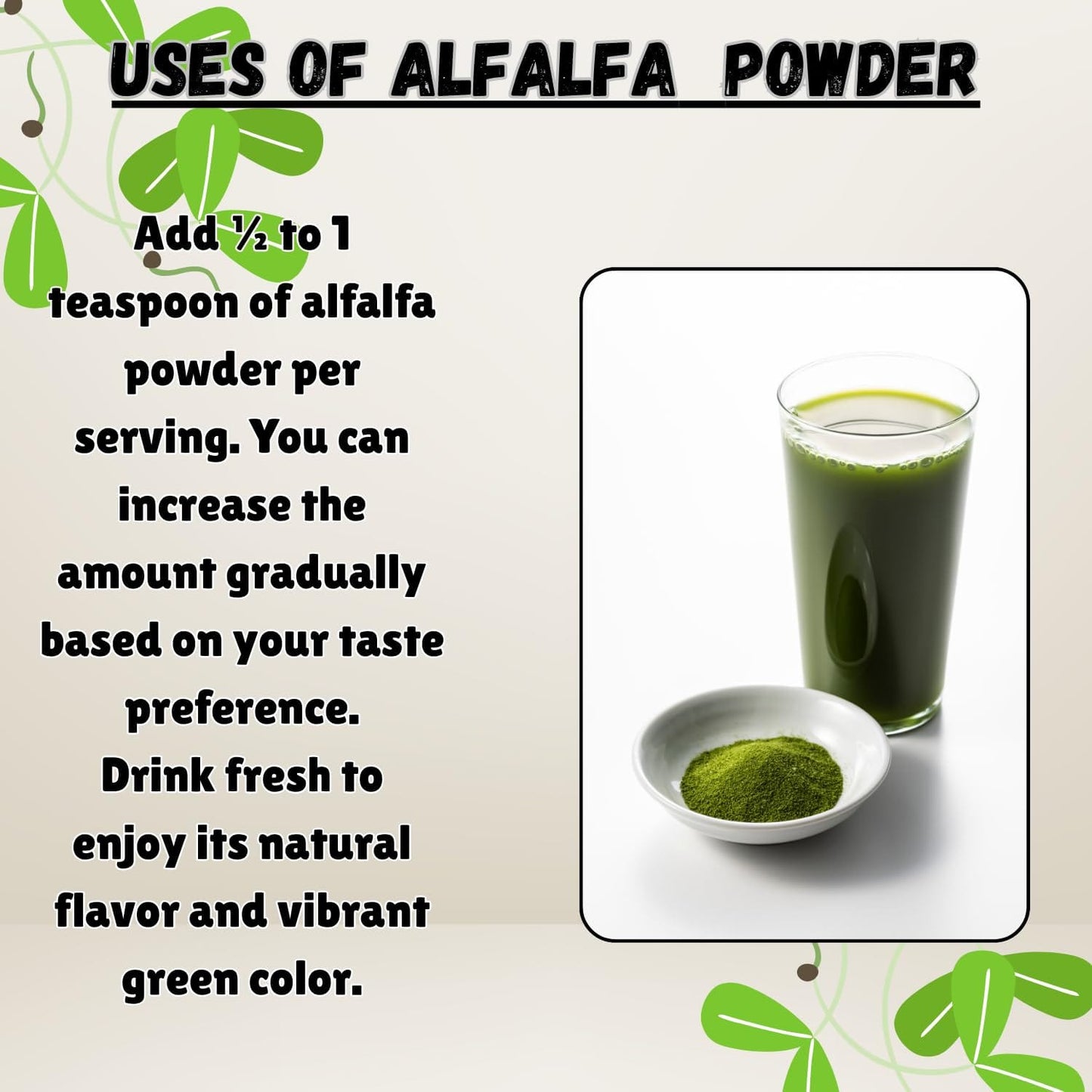 Essencea Alfalfa Powder 2 lb | Gluten Free, Non-GMO, Vegan | 32 oz