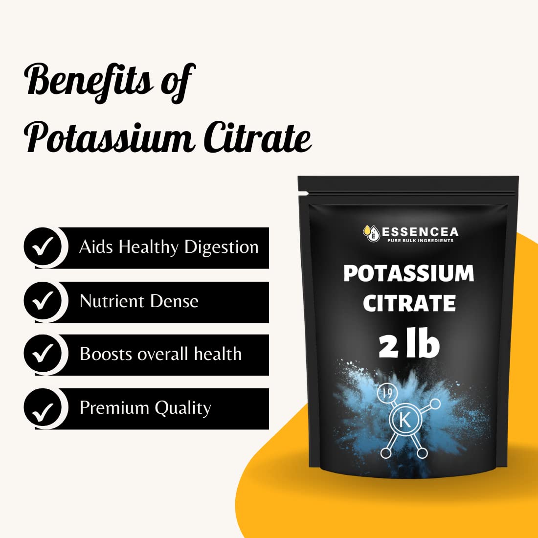 Potassium Citrate Powder 2LB – 100% Potassium Citrate | Essencea Pure Bulk