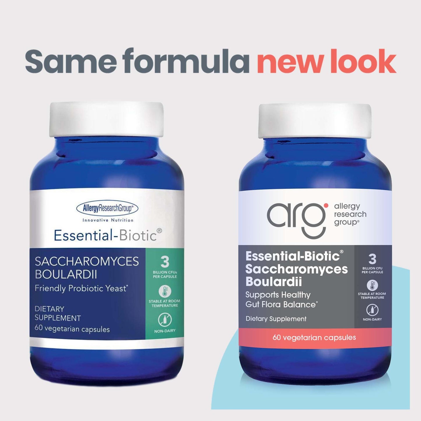 Allergy Research Group Essential-Biotic Saccharomyces boulardii 450 mg Probiotic Supplement – 60 Count