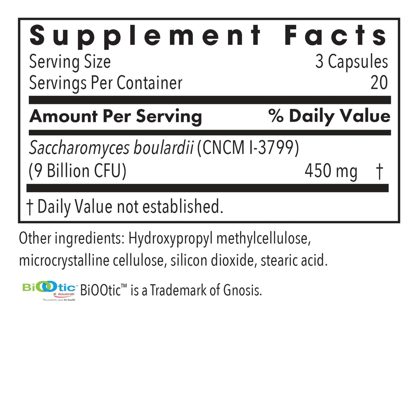 Allergy Research Group Essential-Biotic Saccharomyces boulardii 450 mg Probiotic Supplement – 60 Count