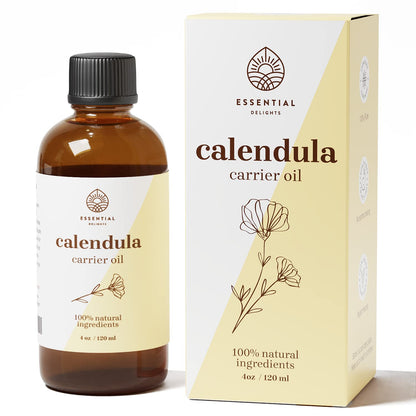Calendula Oil - Premium Carrier Oil for Skin, Hair & Body | 4 oz | Vegan & Cruelty-Free
