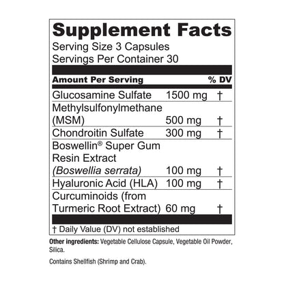 Essential Elements Glucosamine Chondroitin MSM Boswellia – Joint Support, 90 Capsules