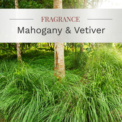 Essential Elements by Candle-lite – Mahogany & Vetiver Three-Wick Aromatherapy Candle (14.75 oz)