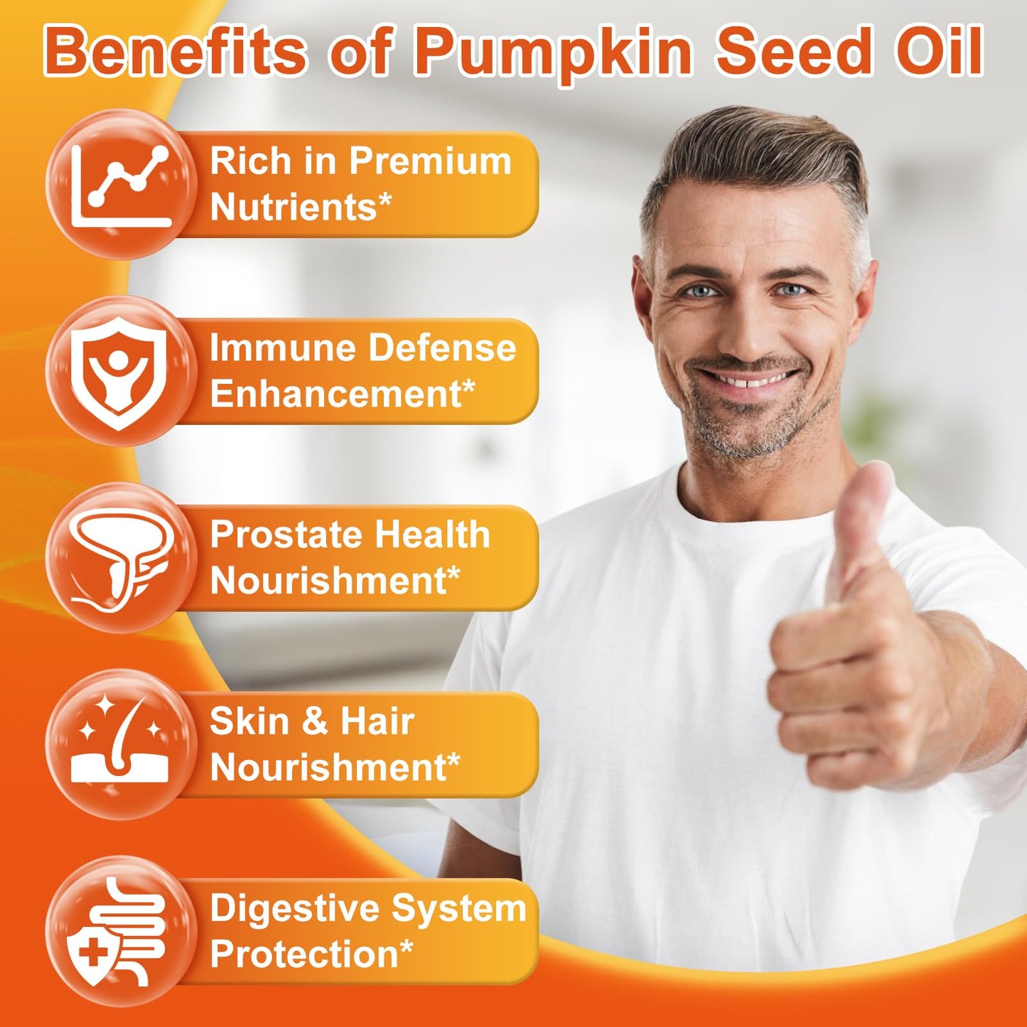 Pumpkin Seed Oil with Saw Palmetto – 3500mg Max Strength Softgels, 150 Count