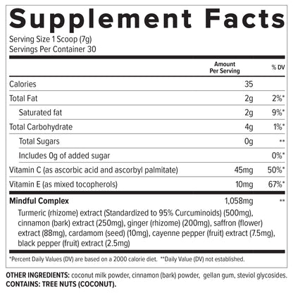 Essential Nutrition Golden Lift - Golden Milk Powder (Vegan) 7.4 oz | Turmeric, Saffron & Spices
