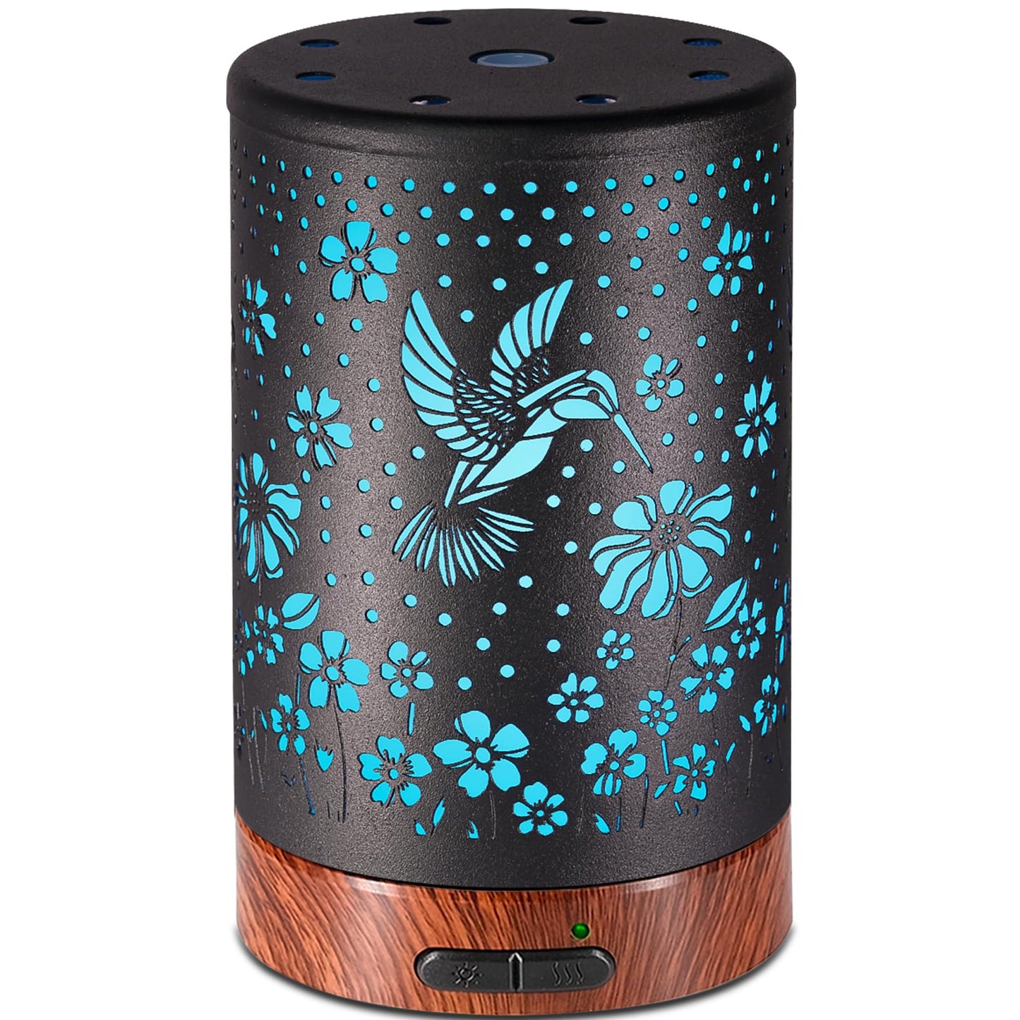 Essential Oil Diffuser 150ml – Metal Cover, 7-Color Light, Auto-Off | Aromatherapy