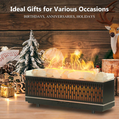 Essential Oil Diffuser 200ML with Himalayan Salt Lamp – 7 LED Colors, Auto Off