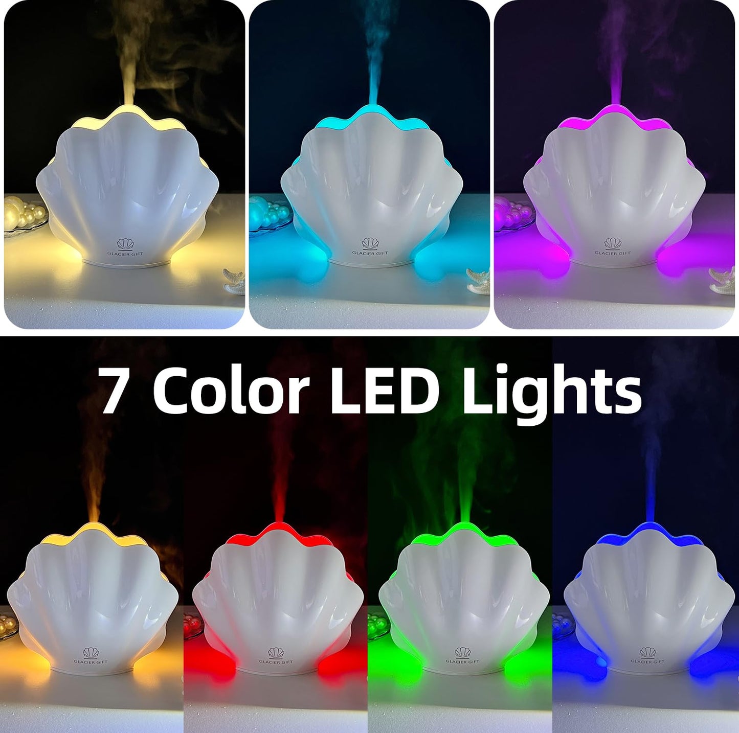 Essential Oil Diffuser 260ML Black Shell with Remote Control | Humidifier, 7-Color LED Night Light for Bedroom & Home Relaxation