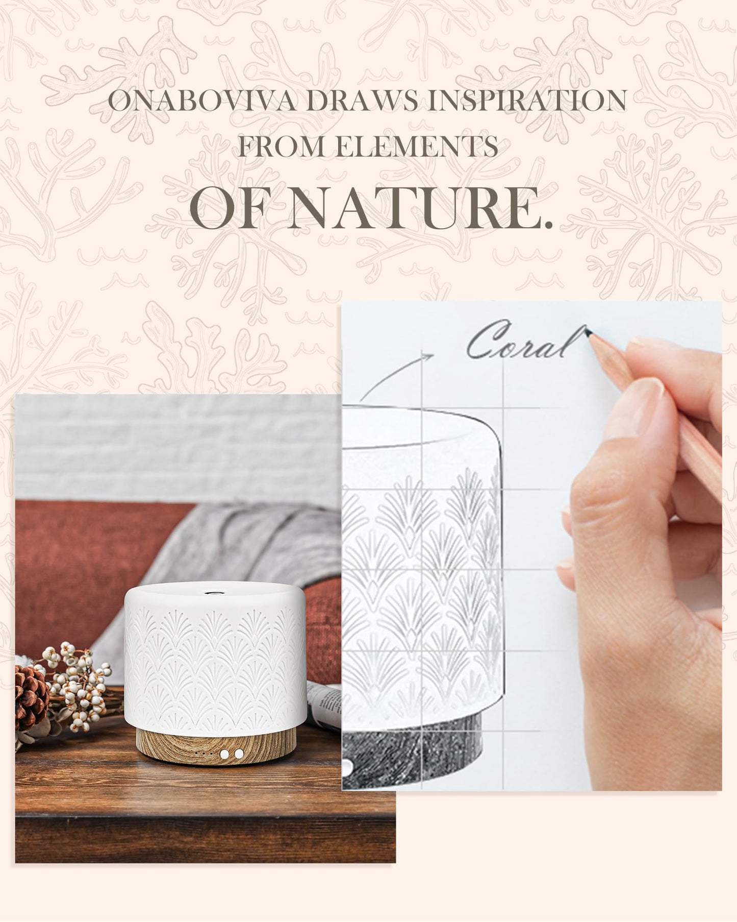 Essential Oil Diffuser 280ml | Ceramic Ultrasonic Diffuser with Auto Shut-Off for Home & Spa