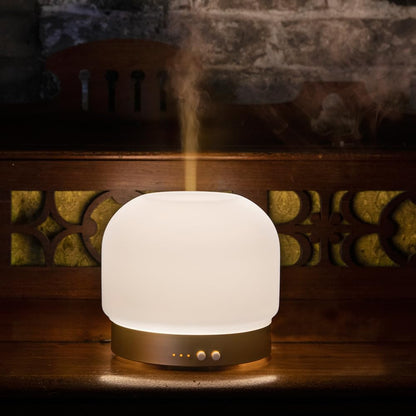 280ml Essential Oil Diffuser for Large Rooms – Glass Cover, 4 Timers, Auto Shut-Off