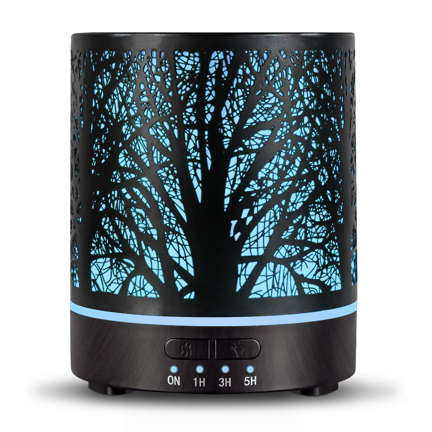 Essential Oil Diffuser 300ml – Ultrasonic Metal Diffuser with 4 Timers & 7-Color Night Light