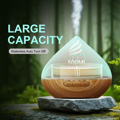 Essential Oil Diffuser 500ml with Remote 04a6 14 Color LED, Auto-Off