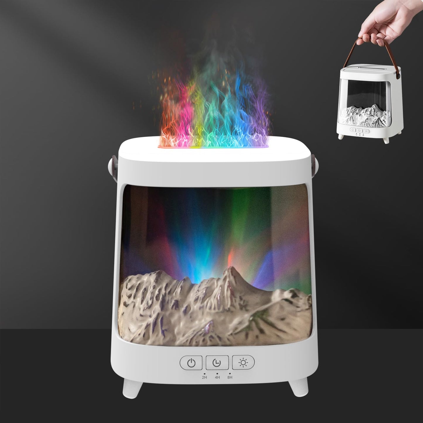 Essential Oil Diffuser Aurora Flame 200ml Ultrasonic Humidifier