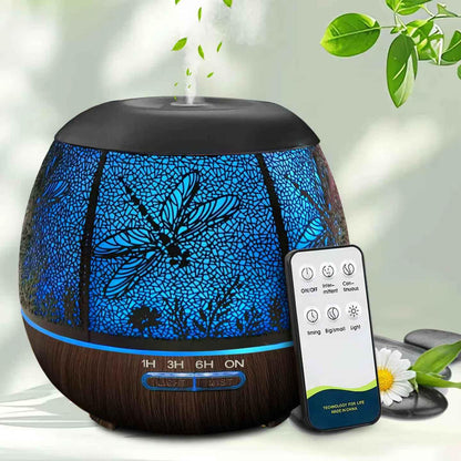 Essential Oil Diffuser 400ml for Bedroom - Remote, Auto Off, 7 Color Lights