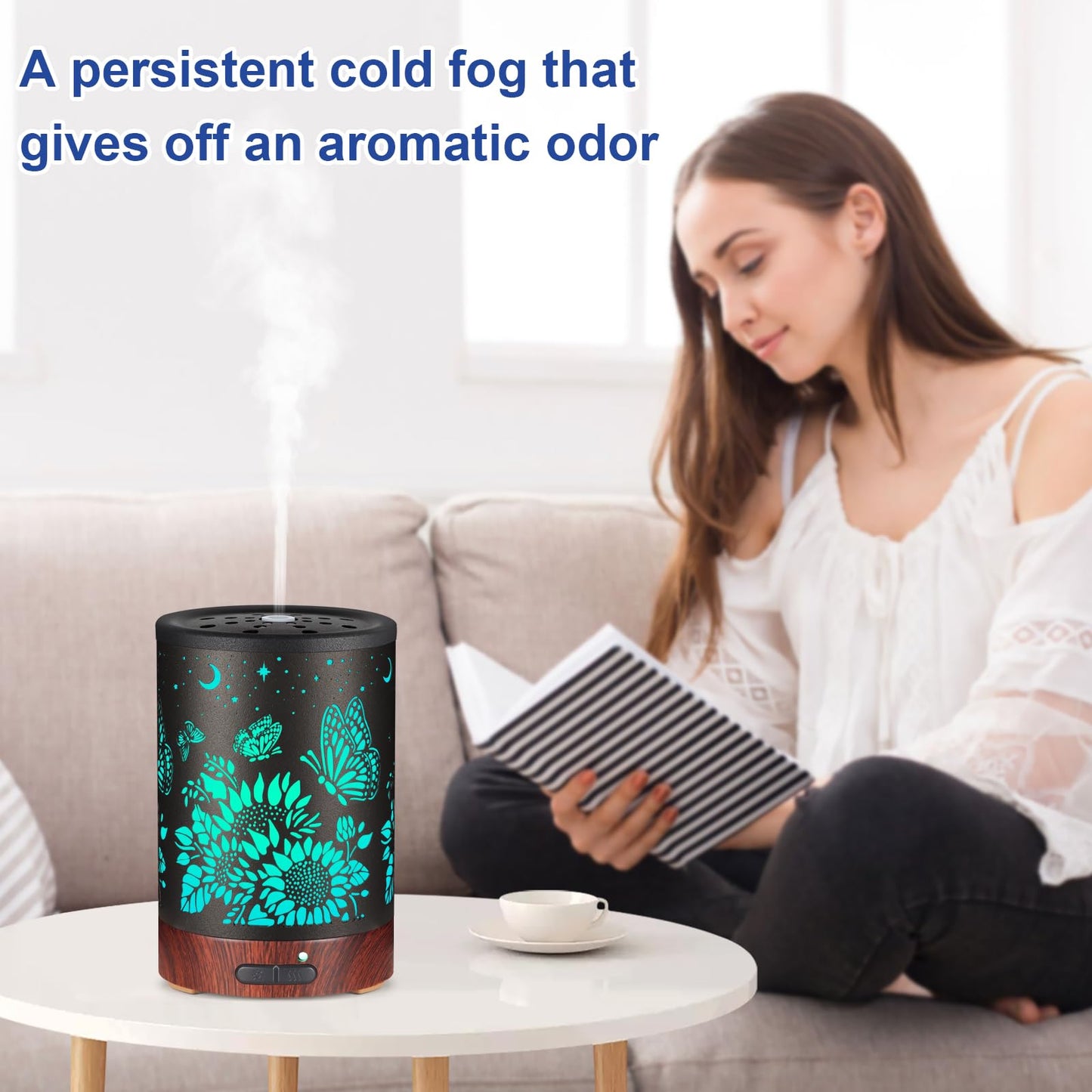 Essential Oil Diffuser – 7-Color LED Aromatherapy with Auto-Off | Home & Office